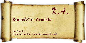 Kuchár Armida névjegykártya